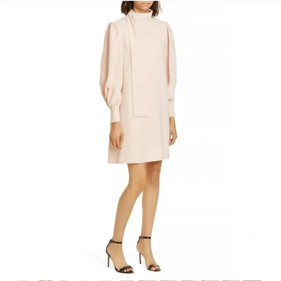 ADEAM NWT Tie Neck Scarf Crepe Shift Dress - Picture 1 of 12